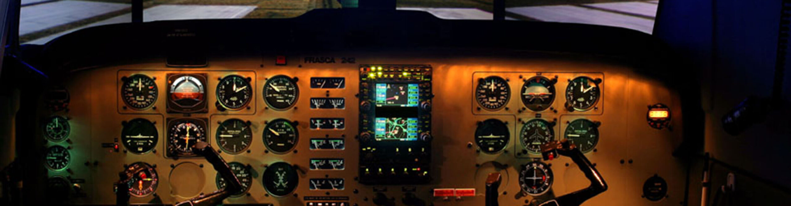 Garmin G1000 and Frasca flight simulator training center at Century Air, Essex County Airport, Caldwell NJ near NYC