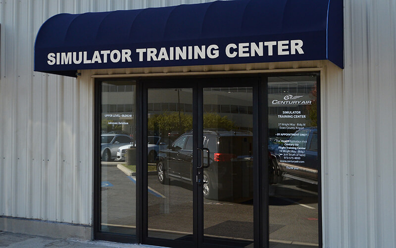Century Air recurrent training simulator facility at Essex County Airport, Caldwell NJ, 30 minutes from NYC