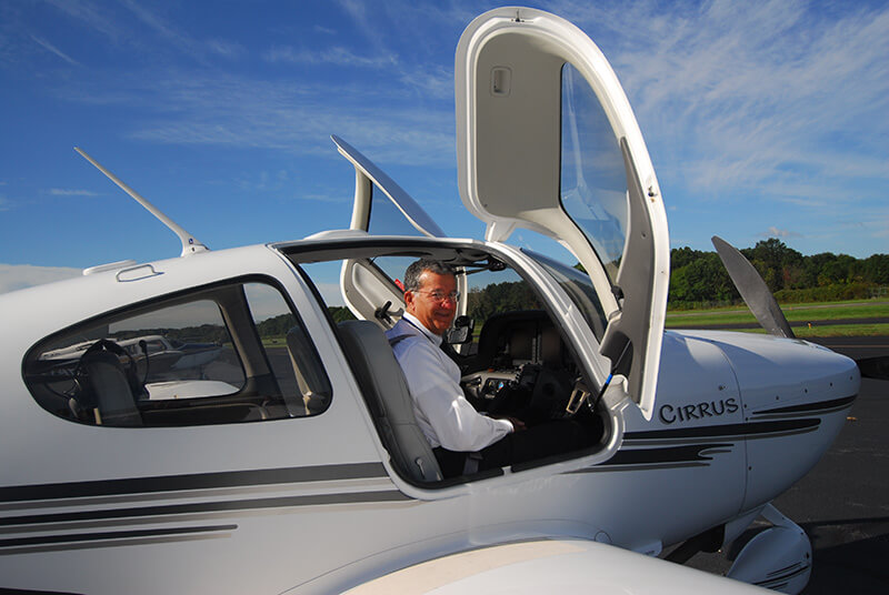 Cirrus aircraft, part of Century Air's fleet in Fairfield, NJ near NYC