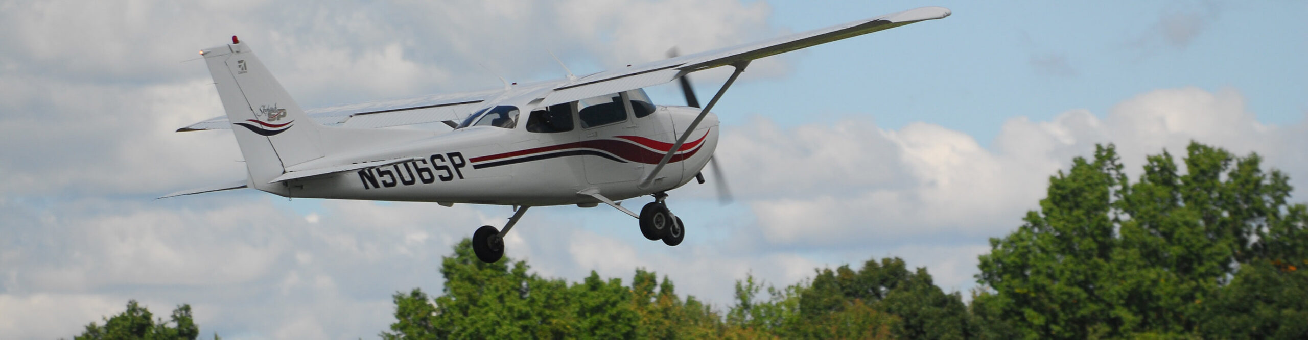 Cessna aircrafttaking off from Century Air at Essex County Airport in Fairfield, NJ
